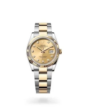 Rolex oyster perpetual datejust 36 in yellow rolesor hot sale