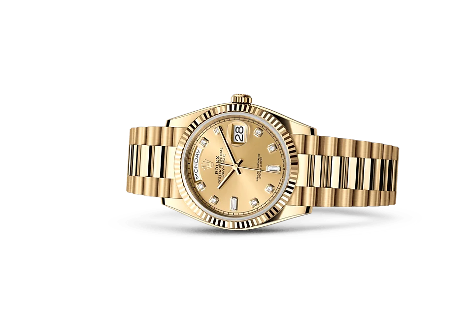 Rolex day date yellow on sale gold