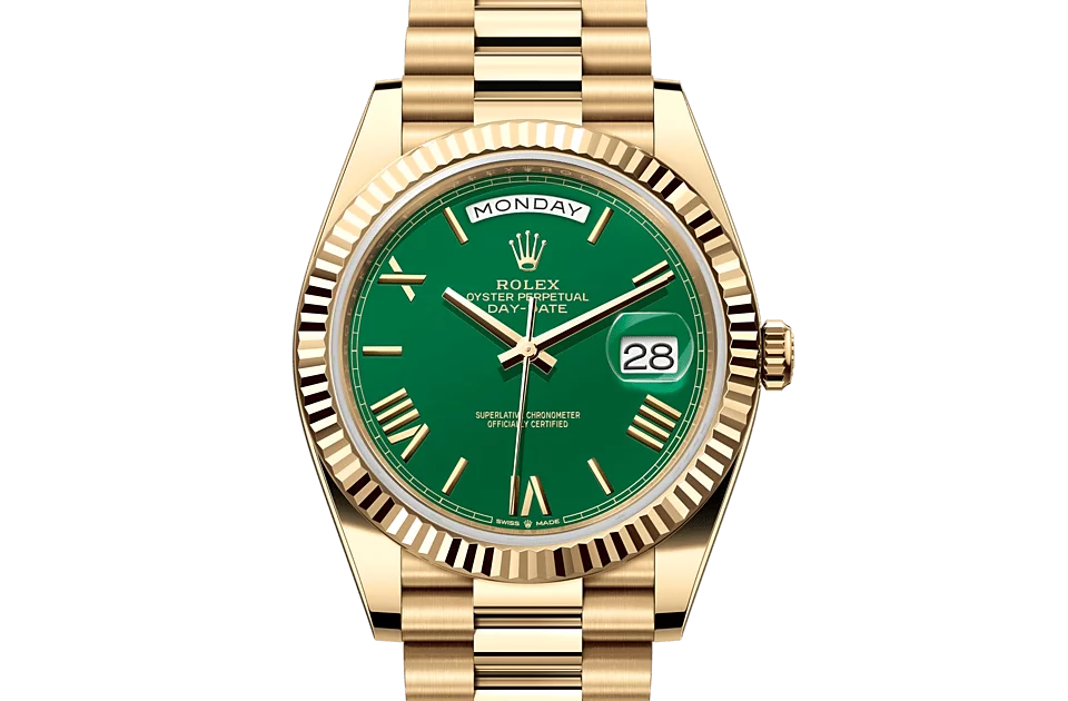 Rolex green clearance face day date