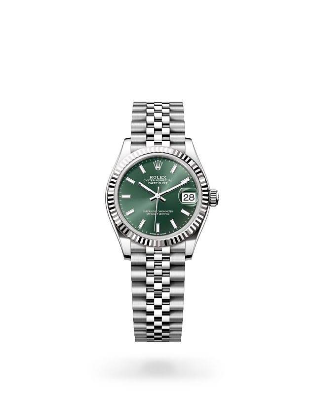 Silver green rolex sale