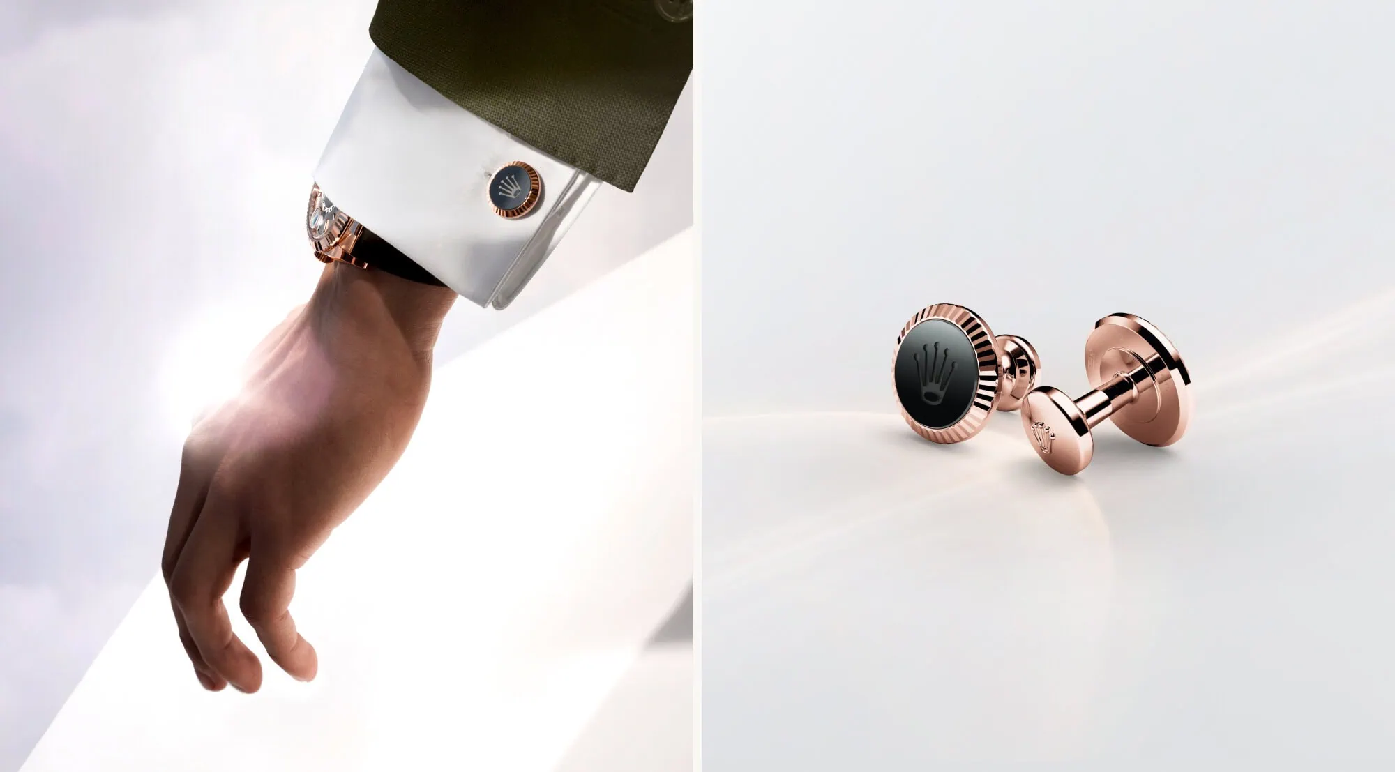  Rolex ‘Fluted’ Cufflinks - Hung Cheong